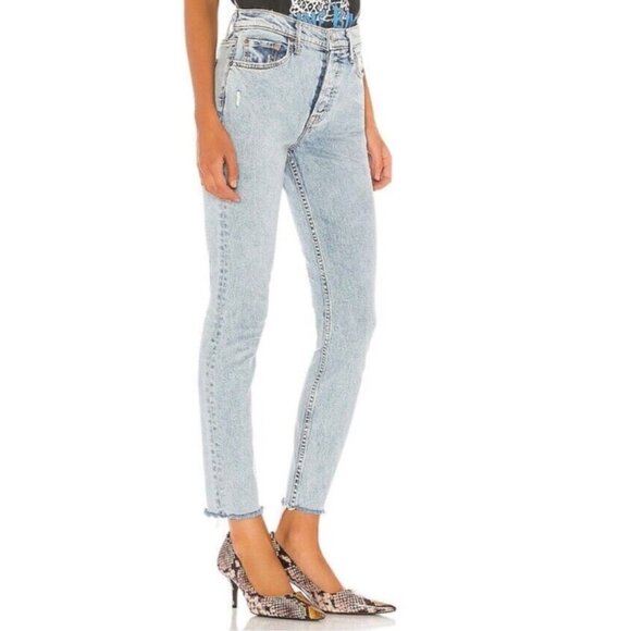 GRLFRND Denim Karolina Distressed High Rise Skinny Jeans Revolve Close Call 26 - Picture 1 of 13